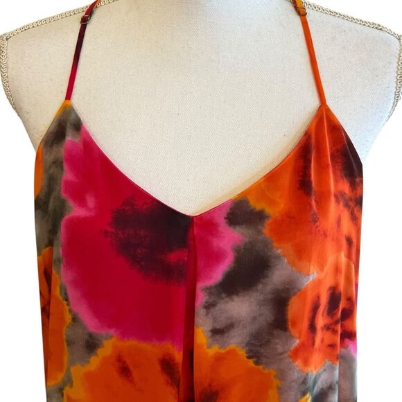 Maggy London Womens Floral Maxi Dress Size 10 Pink Boho Bloomcore Resort Beach - Picture 3 of 8